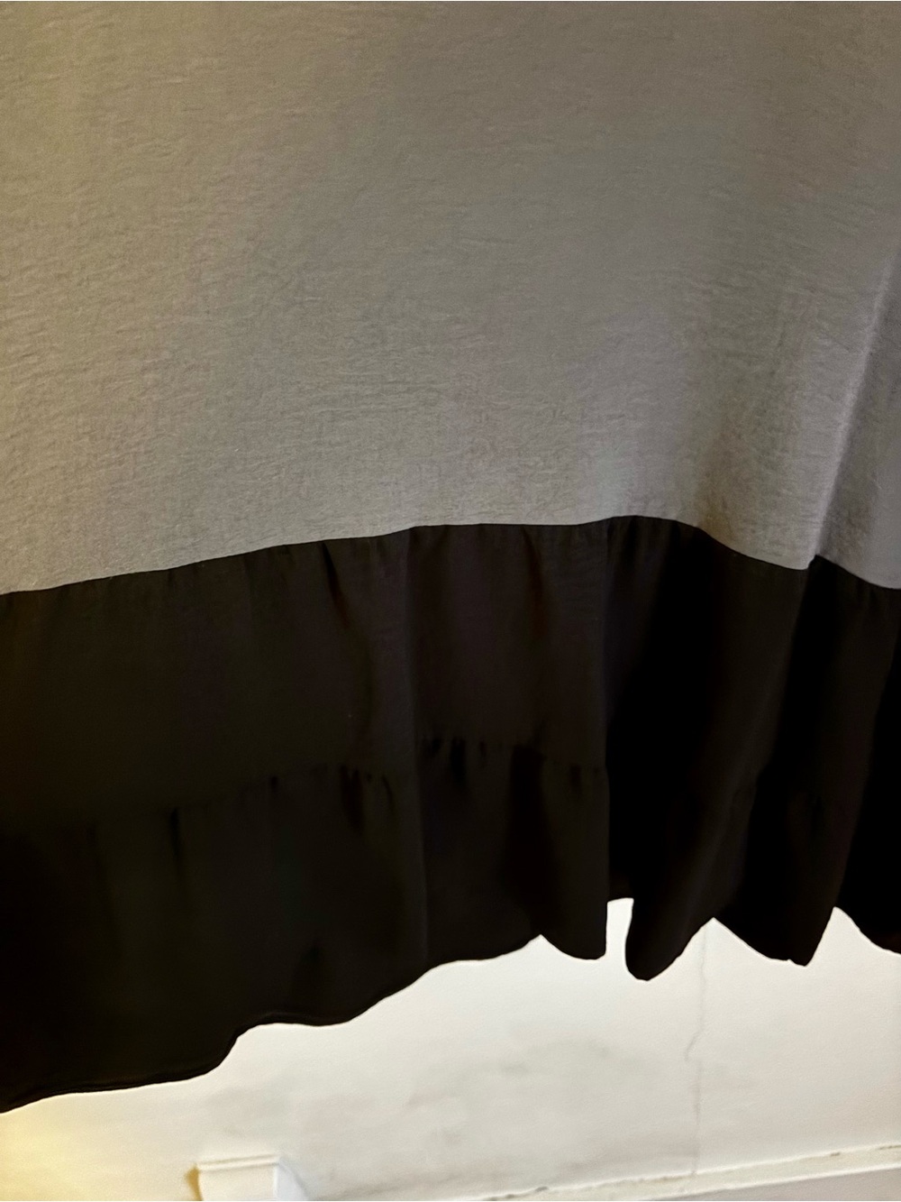 PLUS Black Ruffle Hem Top - Picture 3 of 5